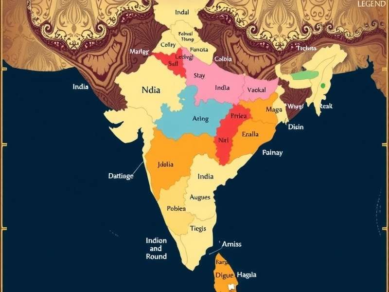 Desi Mace Legend Map Showcasing Different Indian Regions